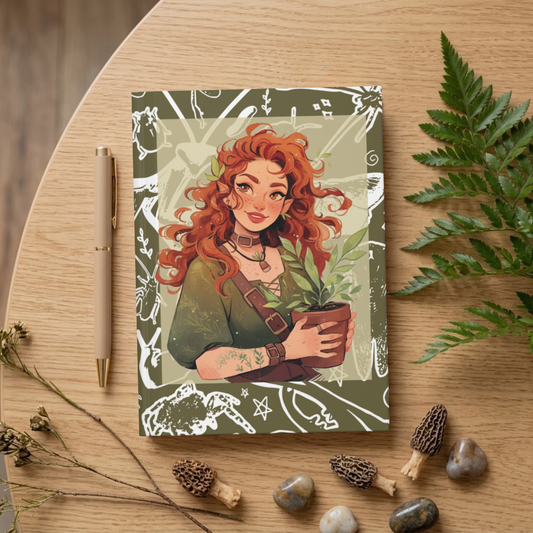 Enchanted Plant Lover Journal | Cozy Cottagecore Botanical Notebook