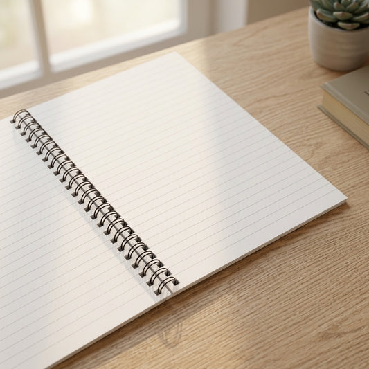 Fresh Lemon Splash Notebook | Citrus Fruit Aesthetic Ruled Journal